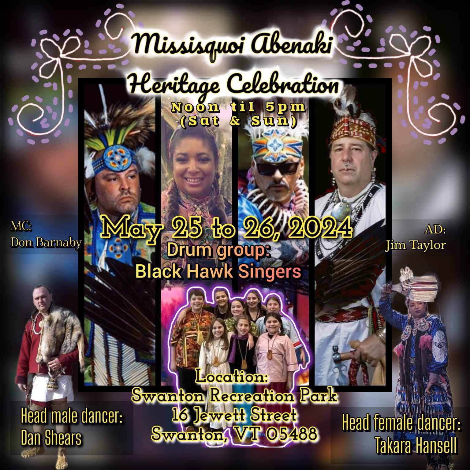 Missisquoi Abenaki Heritage Celebration poster.