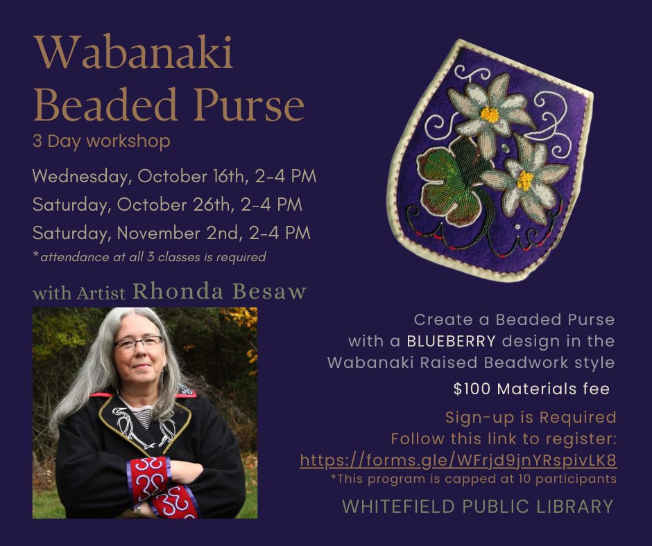 Rhonda Besaw Wabanaki Beaded Purse Workshop