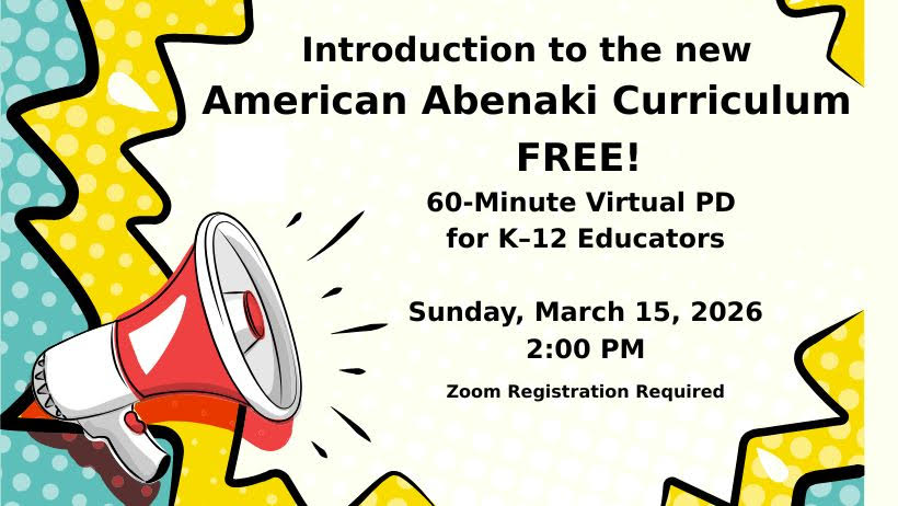 American Abenaki Curriculum Virtual Course Announcement